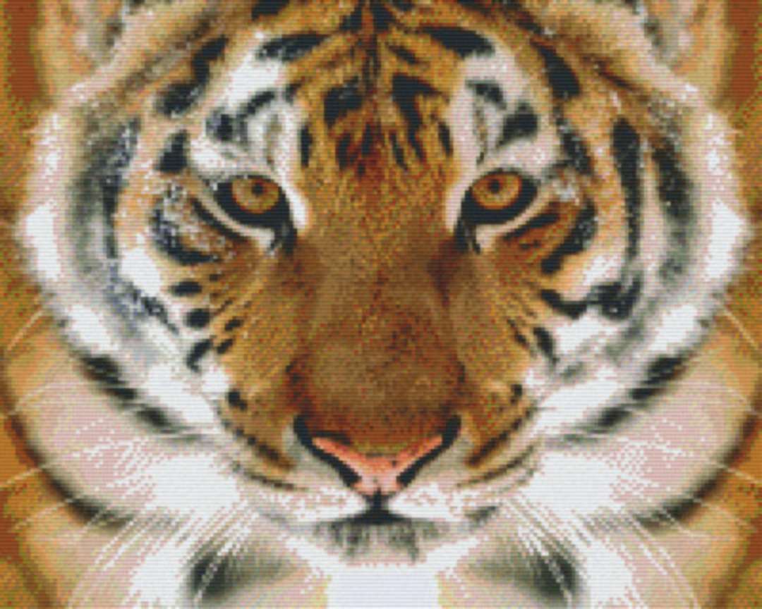 Tiger Face Sixteen [16] Baseplate PixelHobby MIni-mosaic Art Kit image 0